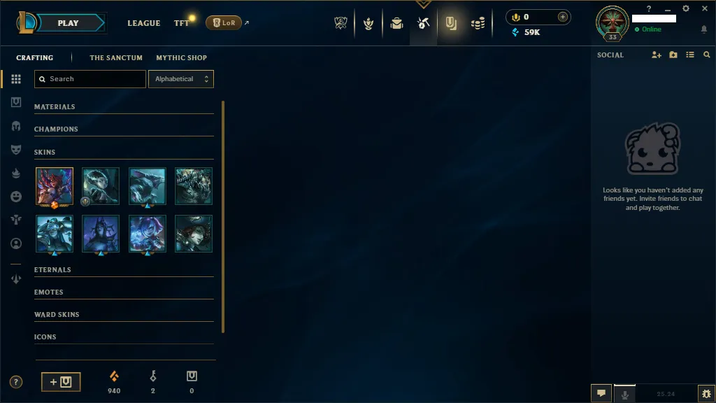 🌎 EUW 🏆 Gold 4 ❄️+59K  🔥8 Skins Shard (Soul Fight Samira Ultimate)  🏆 20 Champions ✅️Unverified Email🚀instant delivery